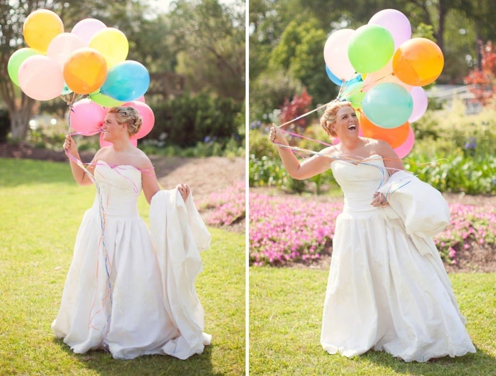 balloon bridal photography