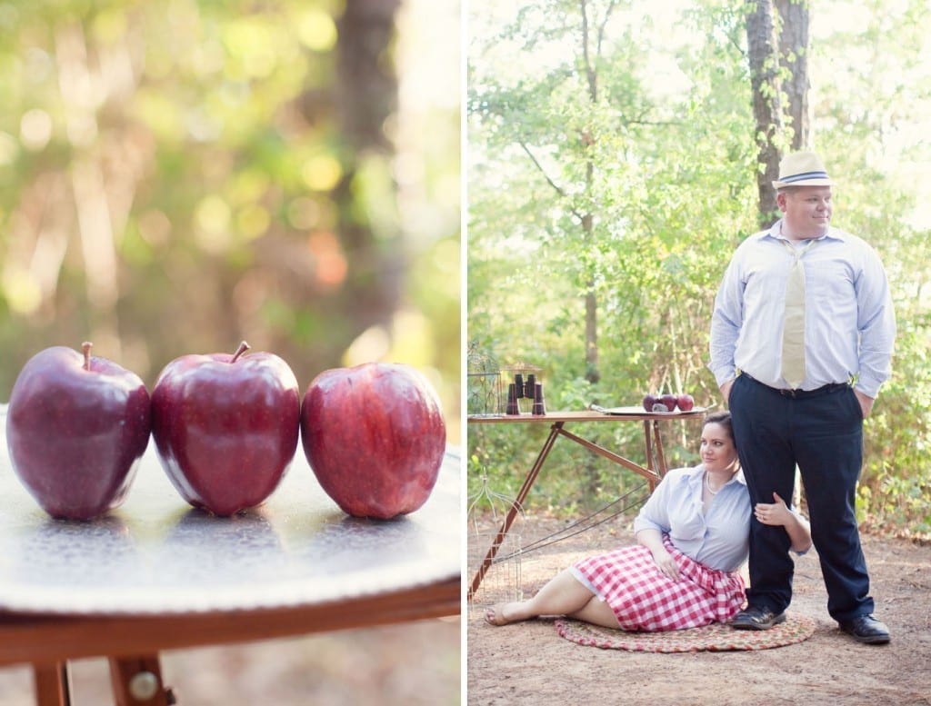 vintage style engagement session