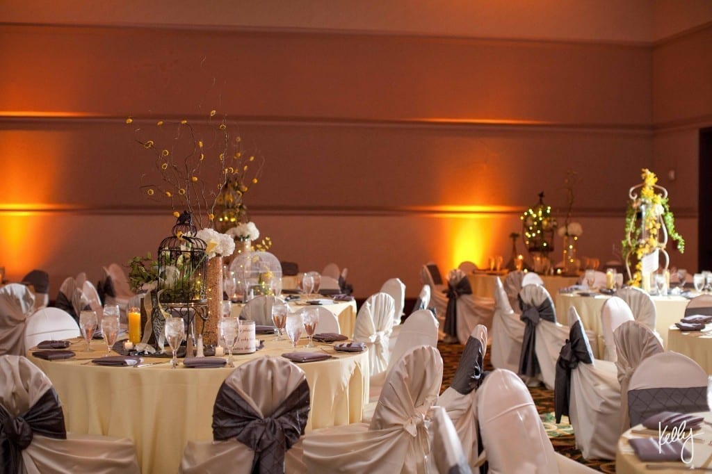 yellow and grey reception