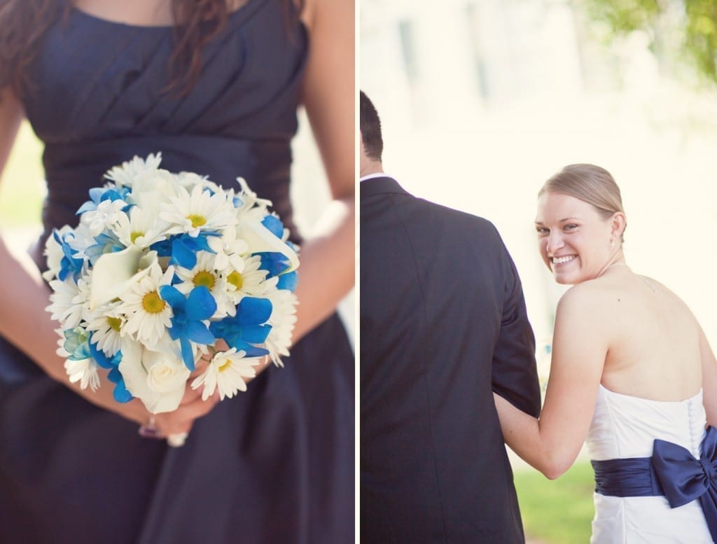 blue wedding flowers