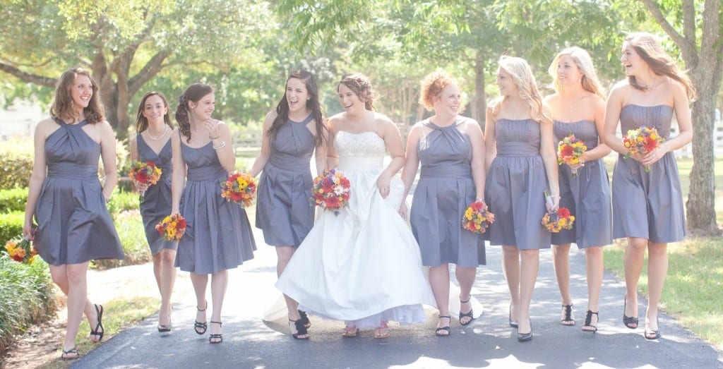 colorfal floral bridesmaids