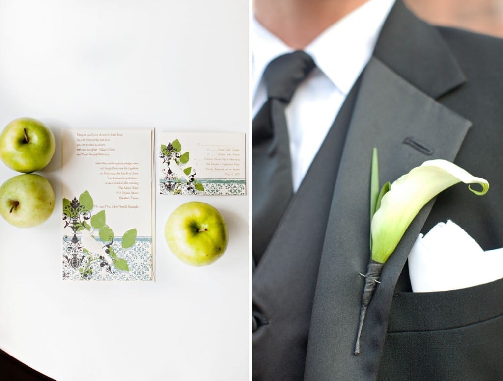 green wedding invites