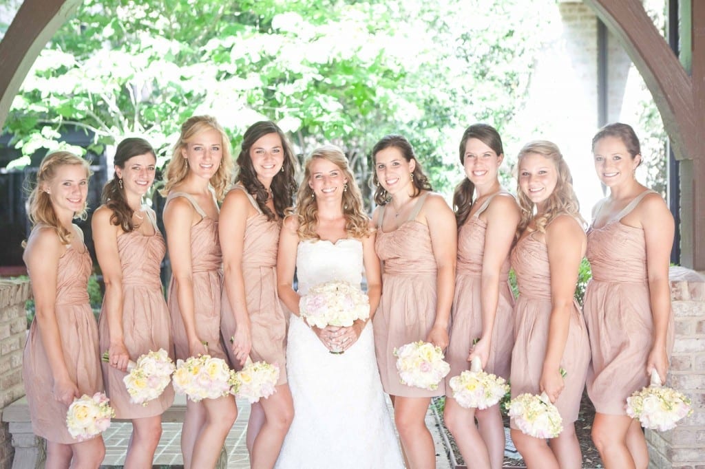 beautiful pink bridesmaids