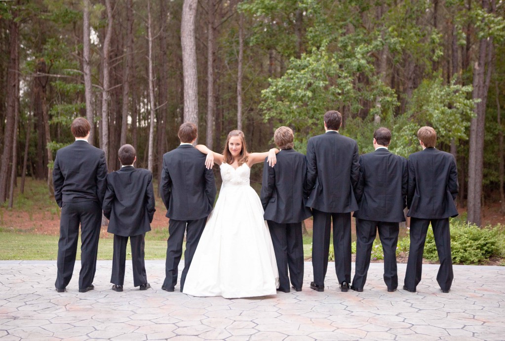 bride and groomsmen