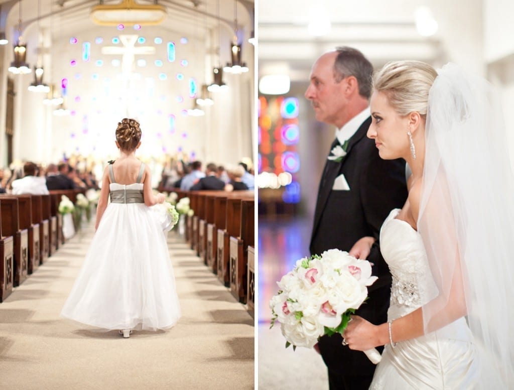 bride walking with dad