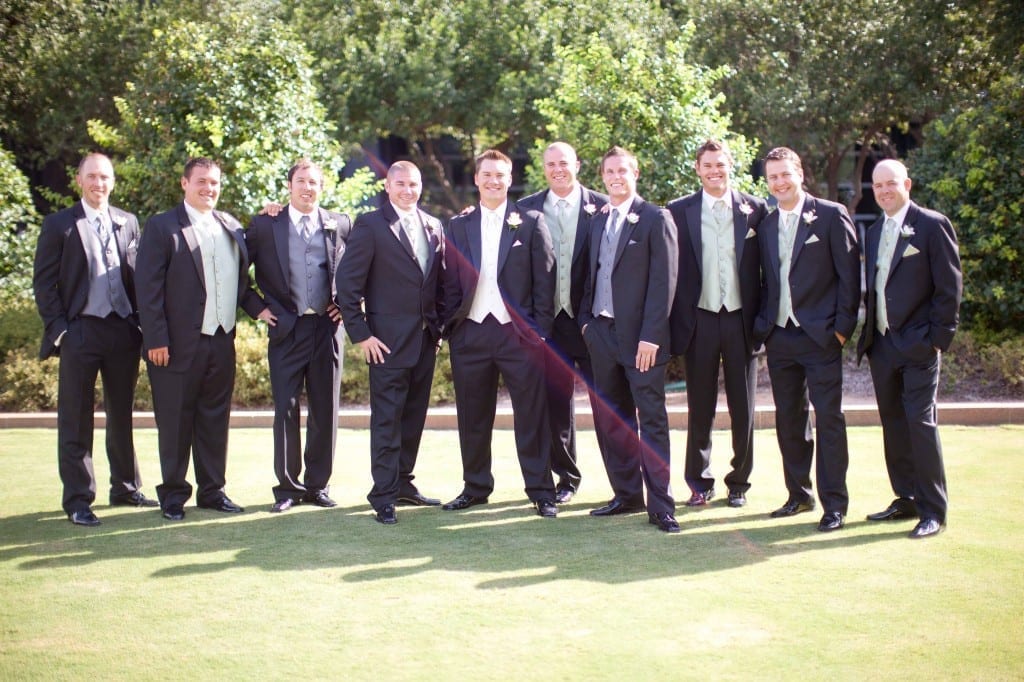 green groomsmen