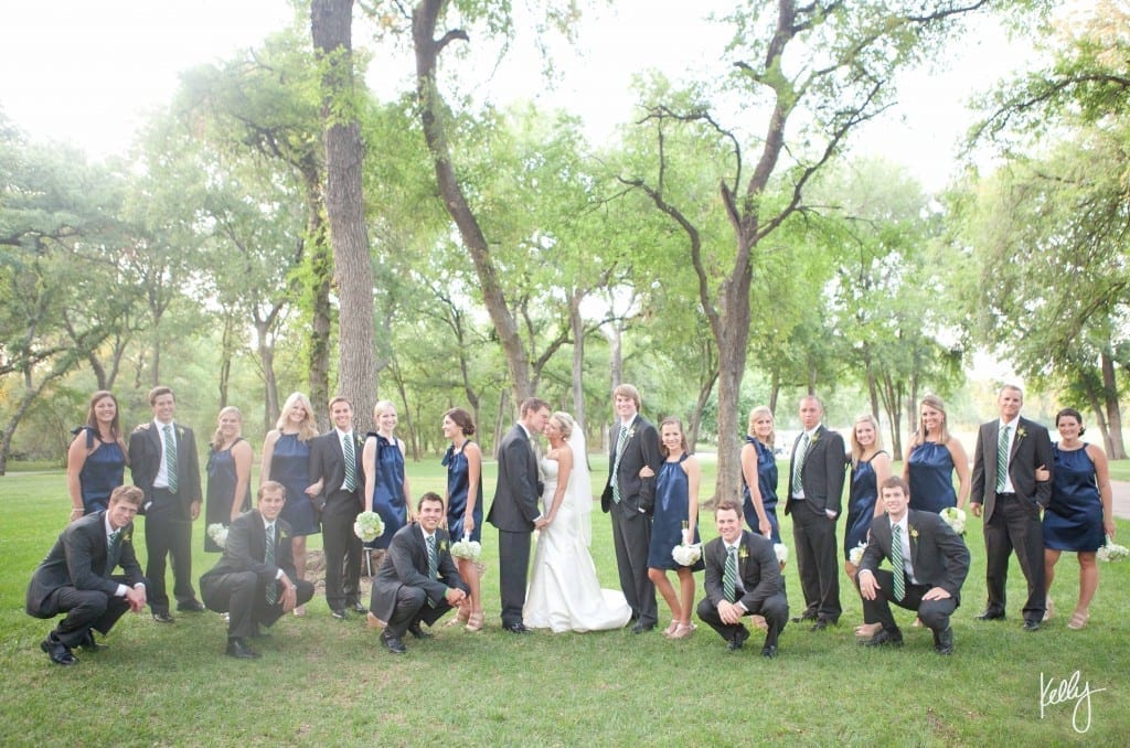 navy and green bridal party