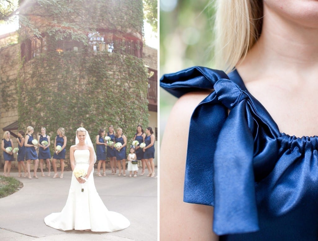 navy bridal party