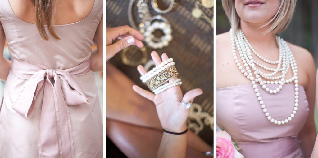 pink bridesmaids details