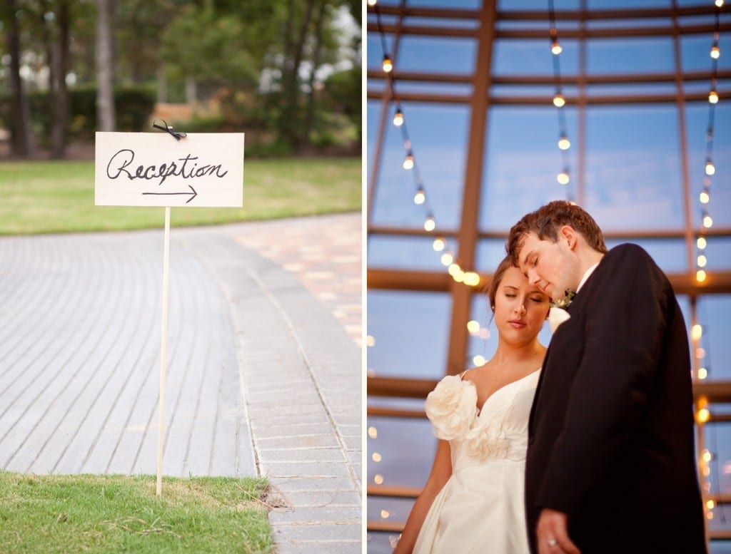 praying bride and groom