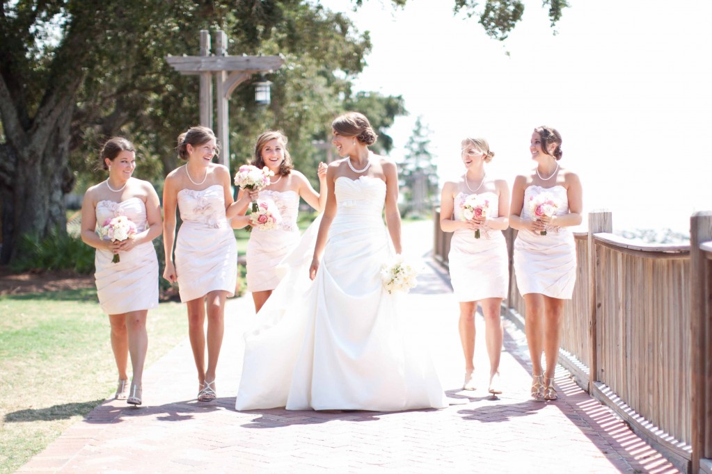 pink bridal party