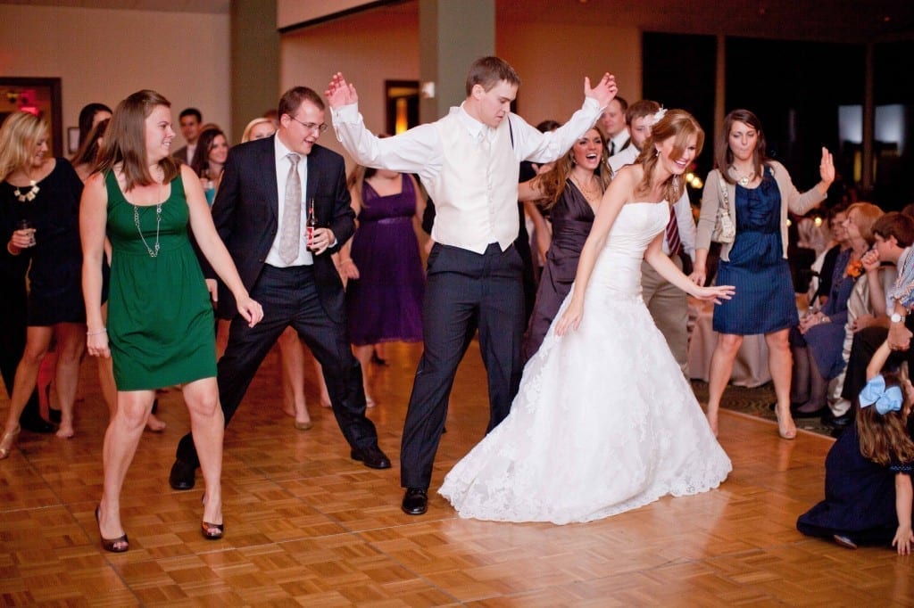 crazy reception dancing