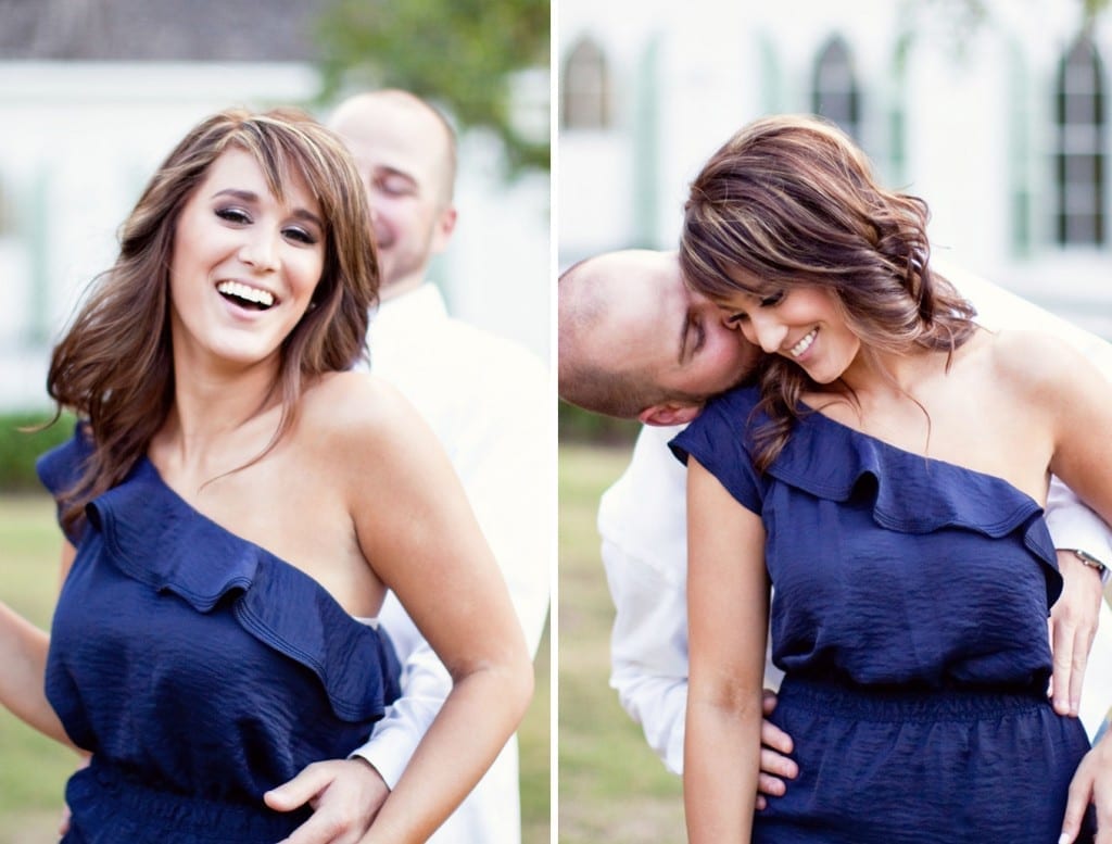 laughing engagement photos