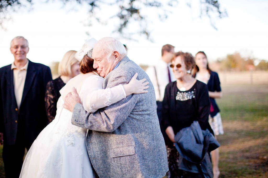 hugging grandfather