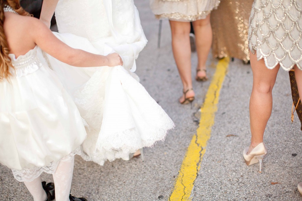 walking bride
