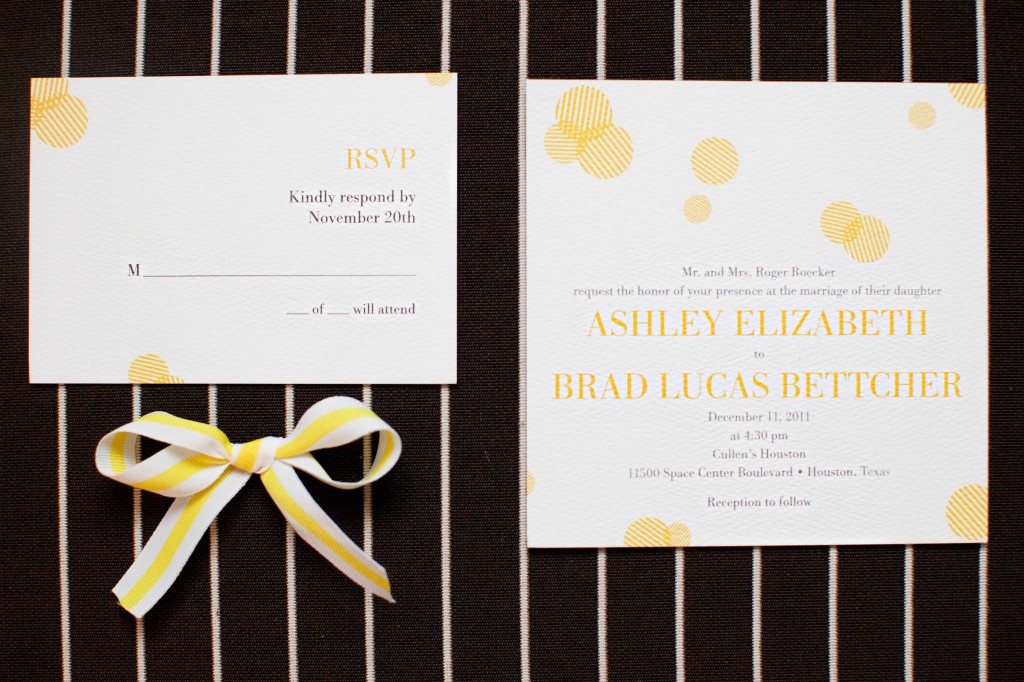 yellow wedding invites