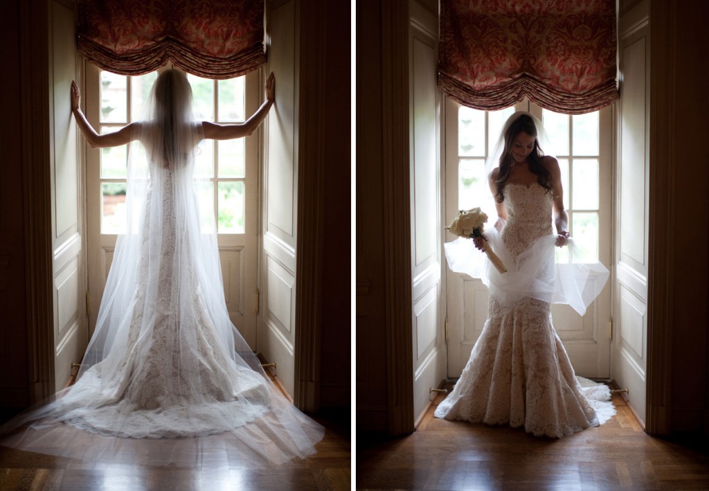bride in window