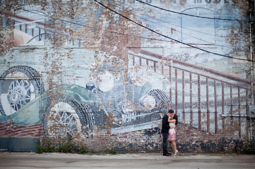 couple with mural