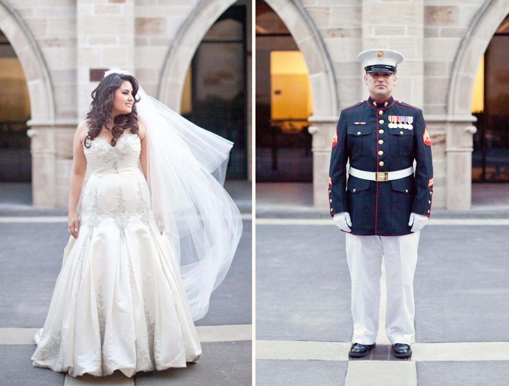 marine & his bride