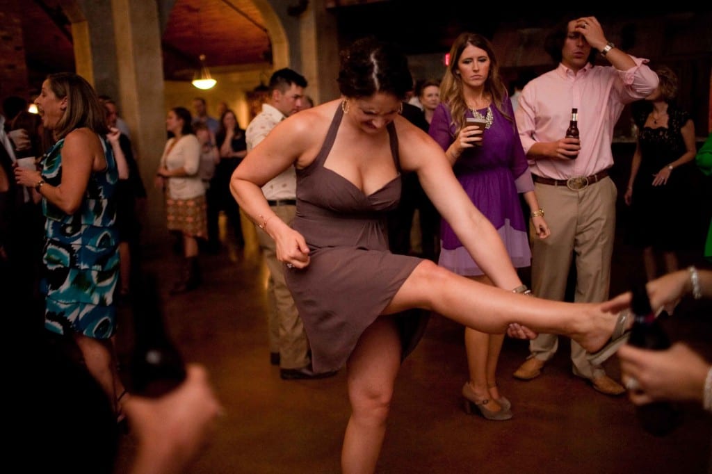 dancing bridesmaid
