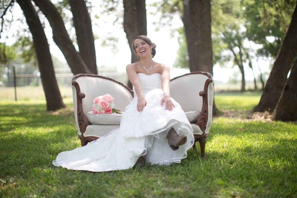 laughing bride