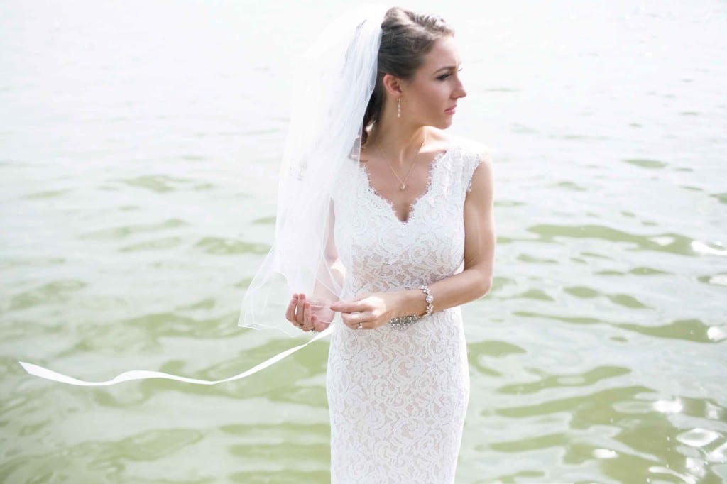 bride on the lake