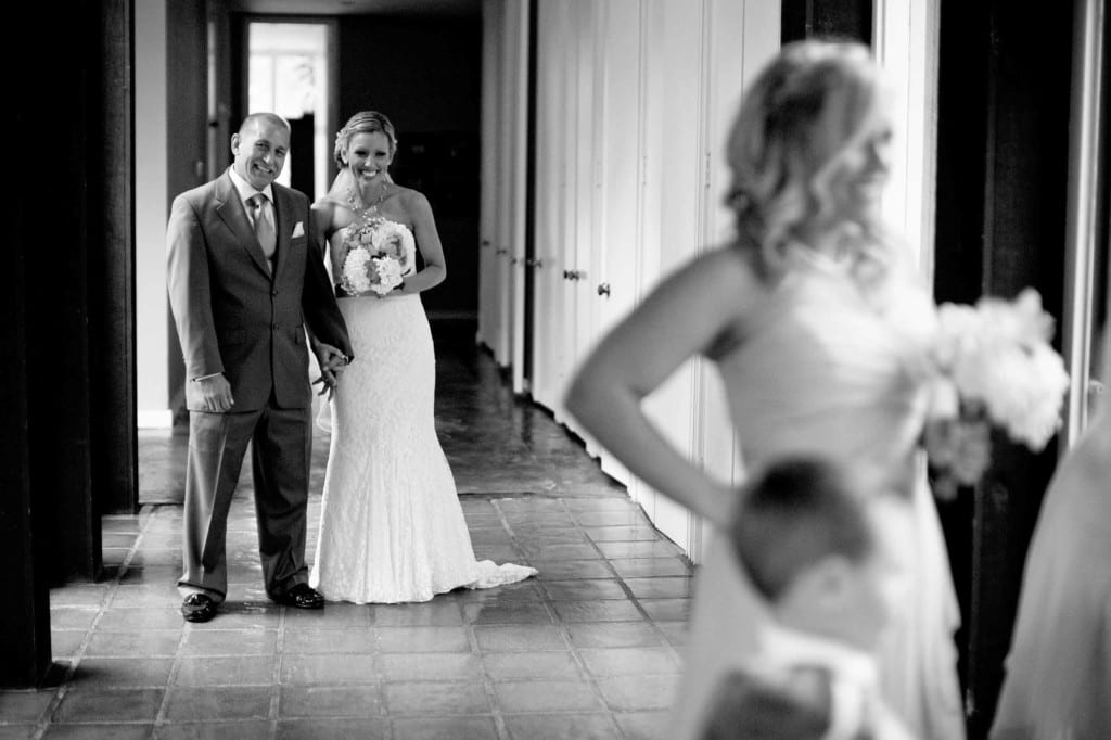 cute bride and dad moment