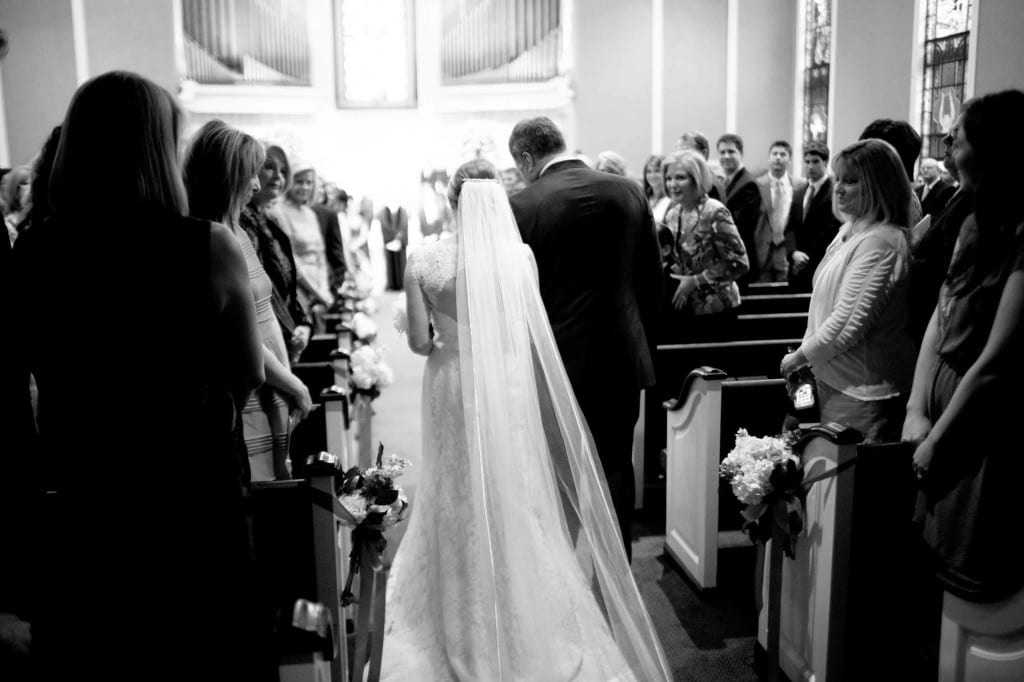 dad walking in bride