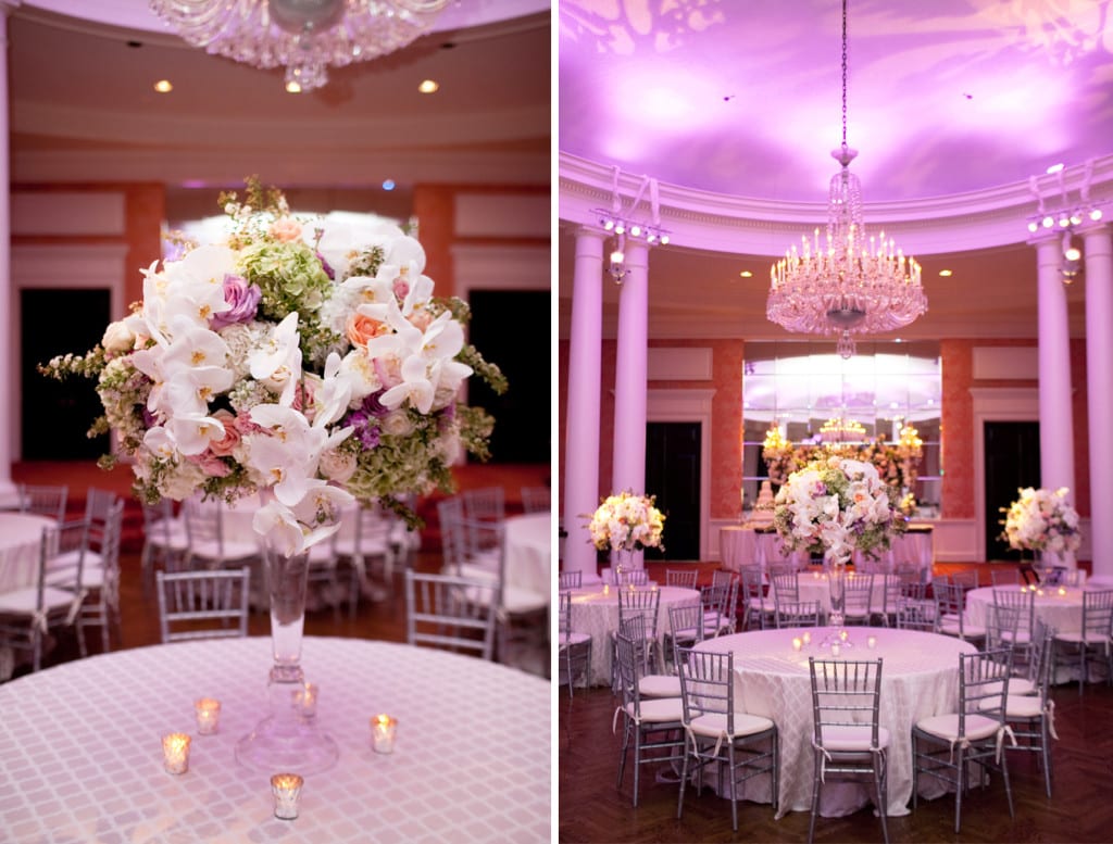 lavendar wedding reception