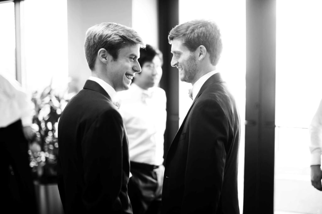 smiling groom