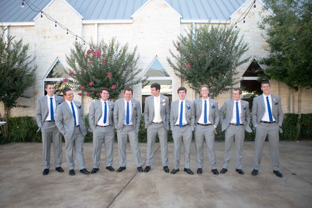 grey and blue groomsmen