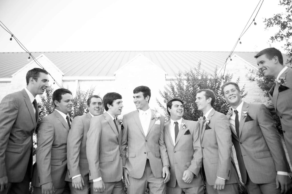 laughing groomsmen