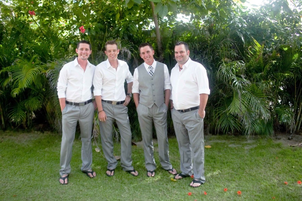 tropical groomsmen