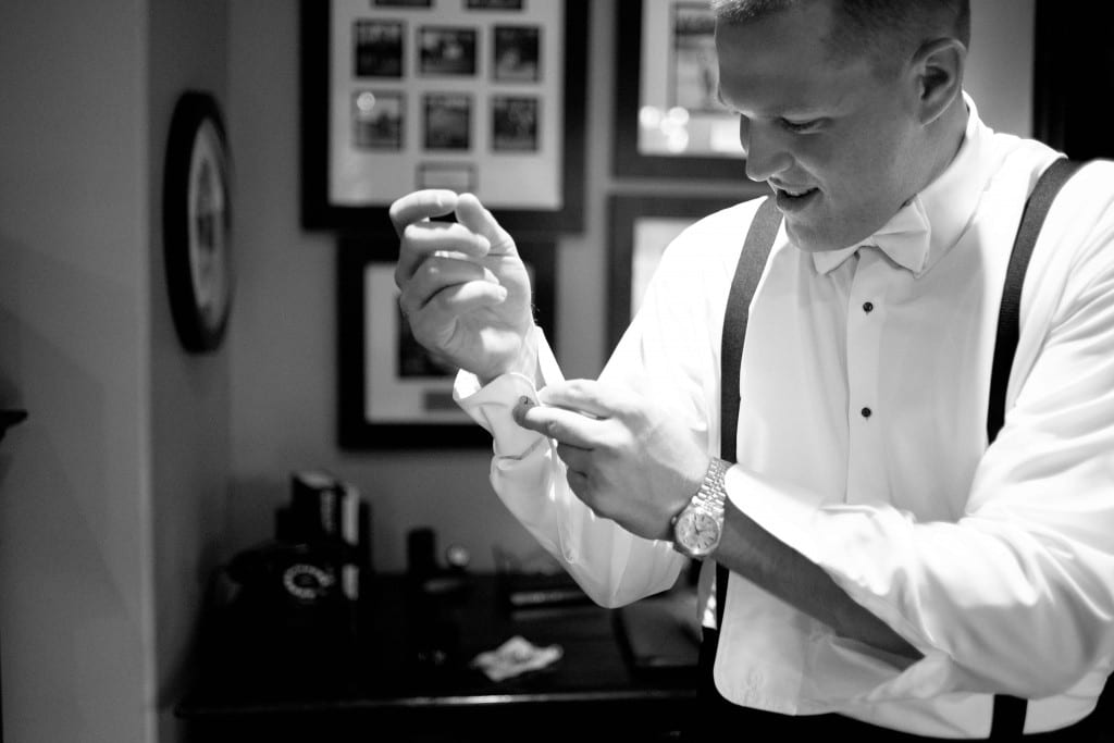 groom finishing touches