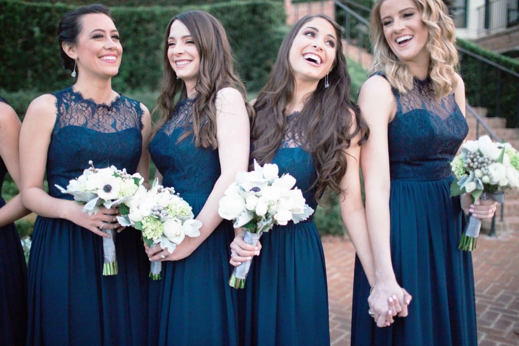 laughing bridesmaids