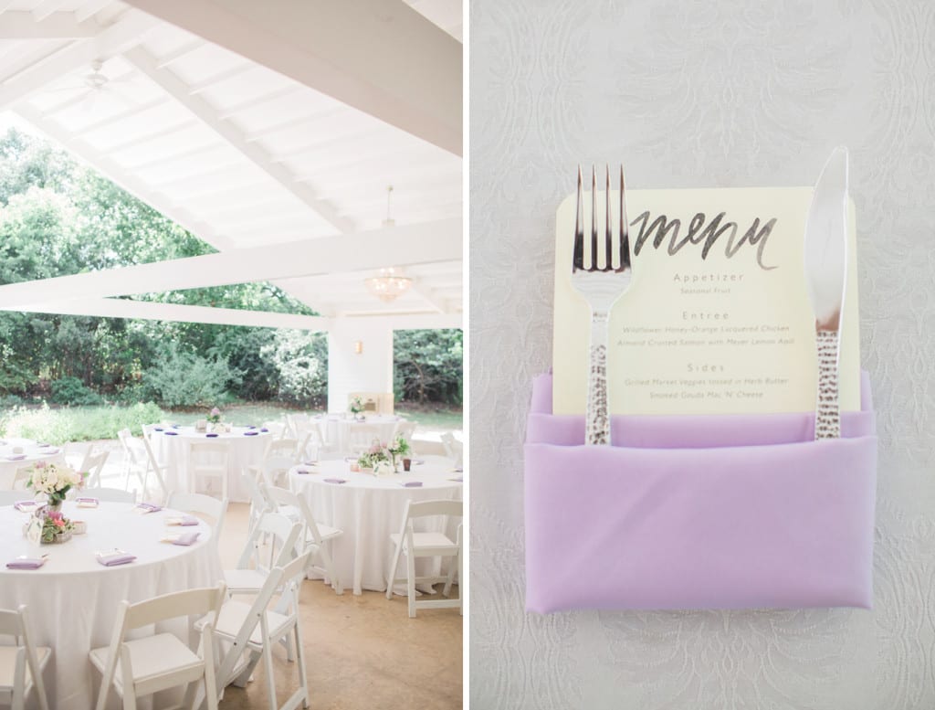 white-and-purple-reception-details