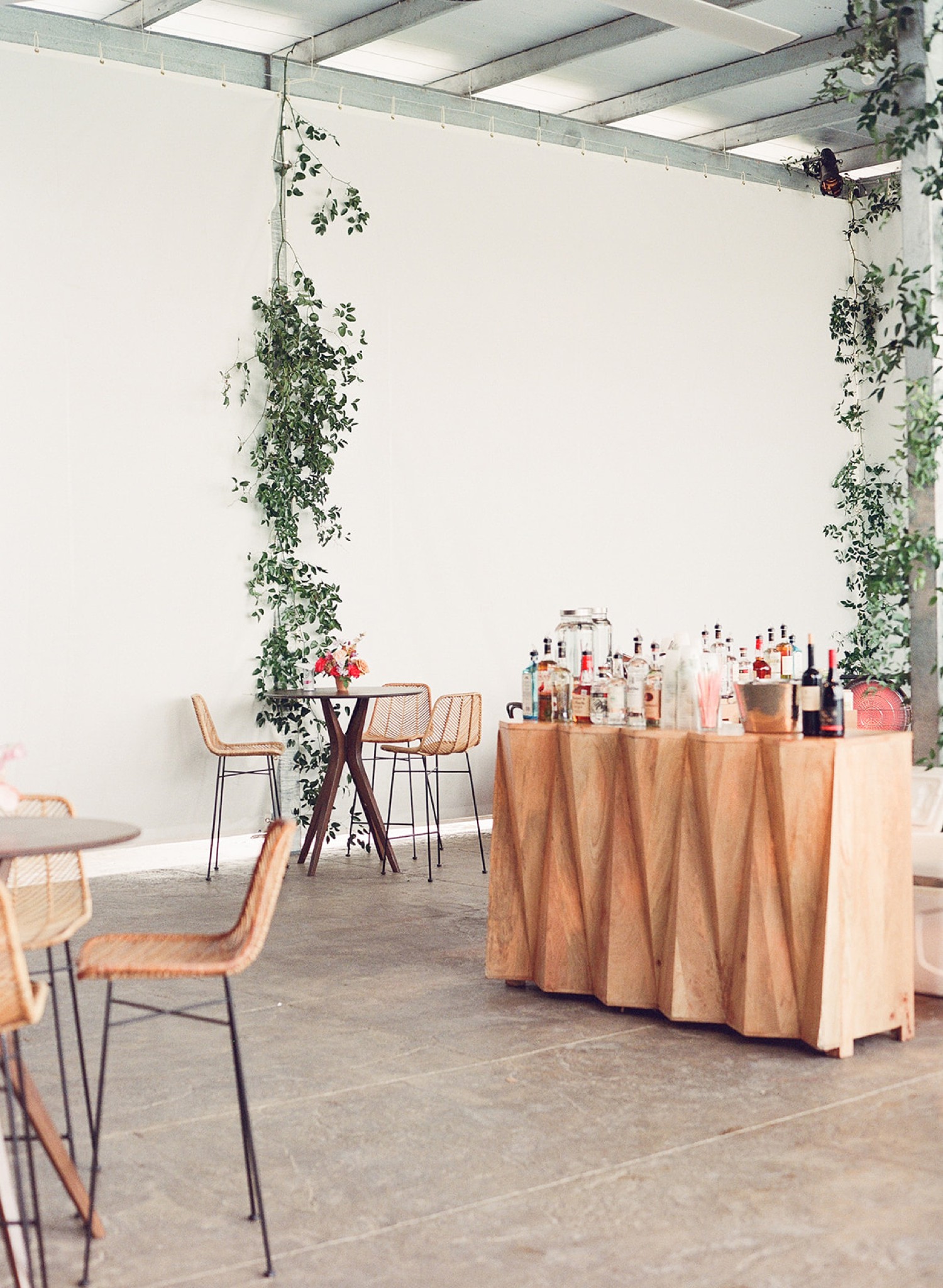 Wedding Reception Decorated with Greenery