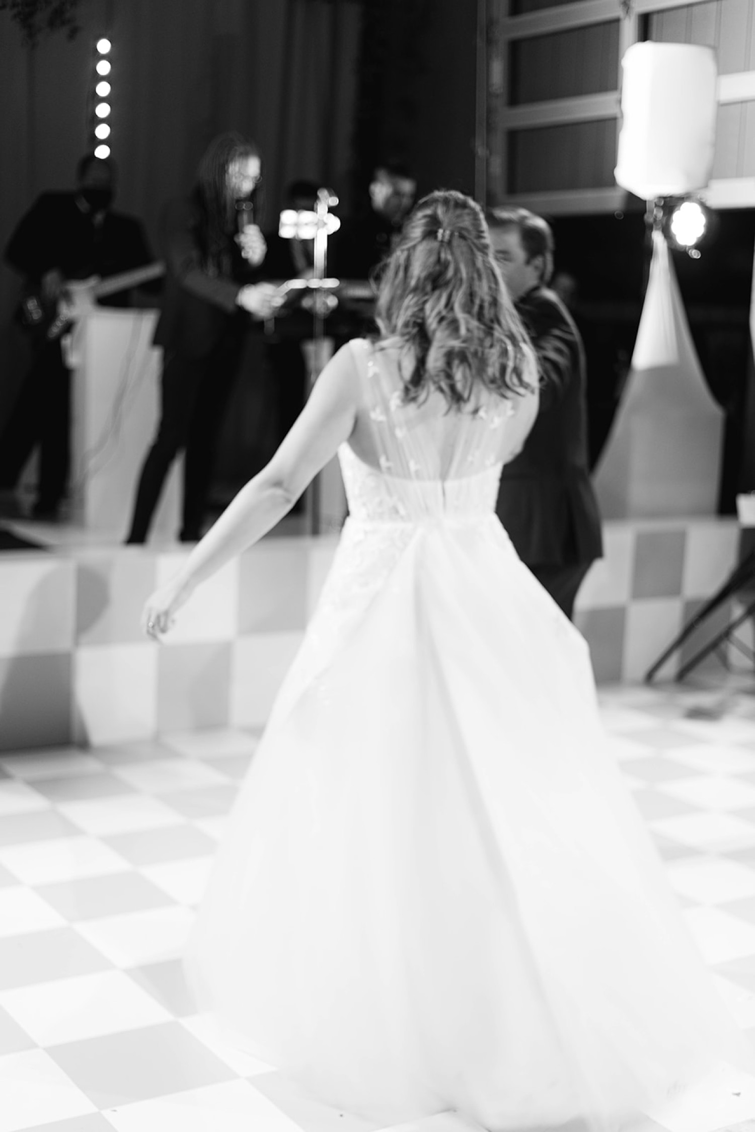 Checkered Wedding Dance Floor