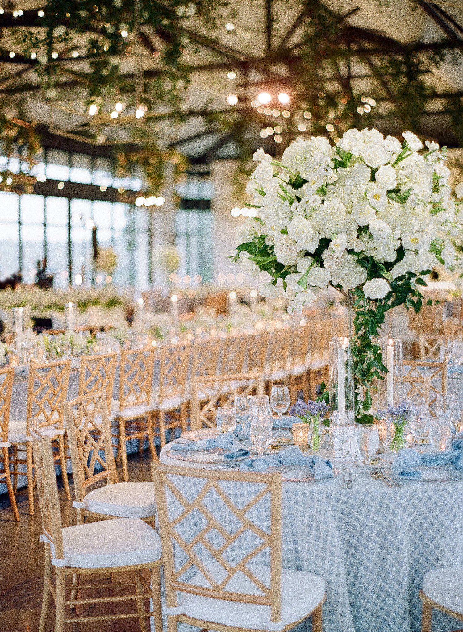 French Blue Wedding Reception Decor