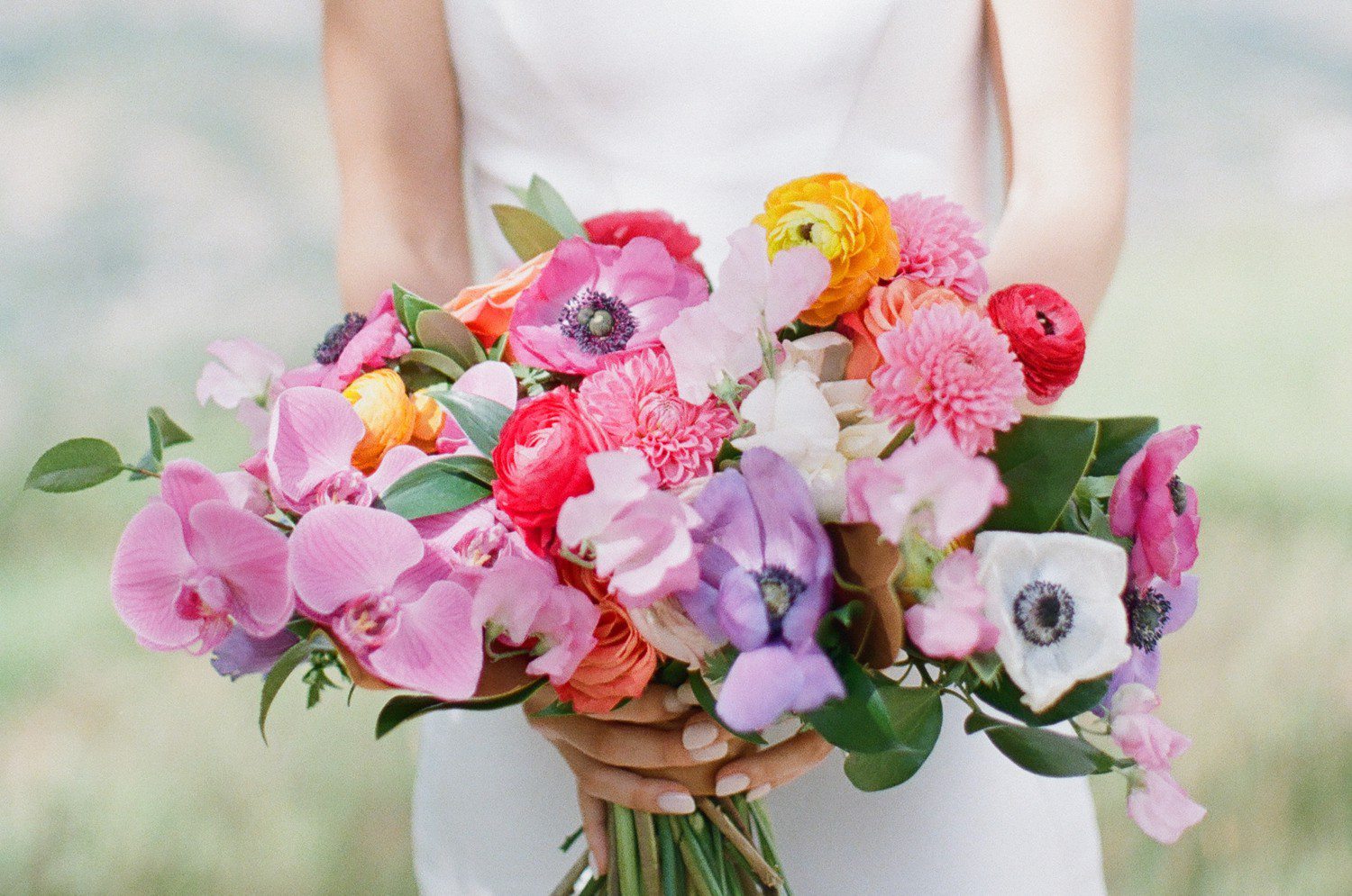 Bridal Bouquet Colorful Wildflowers