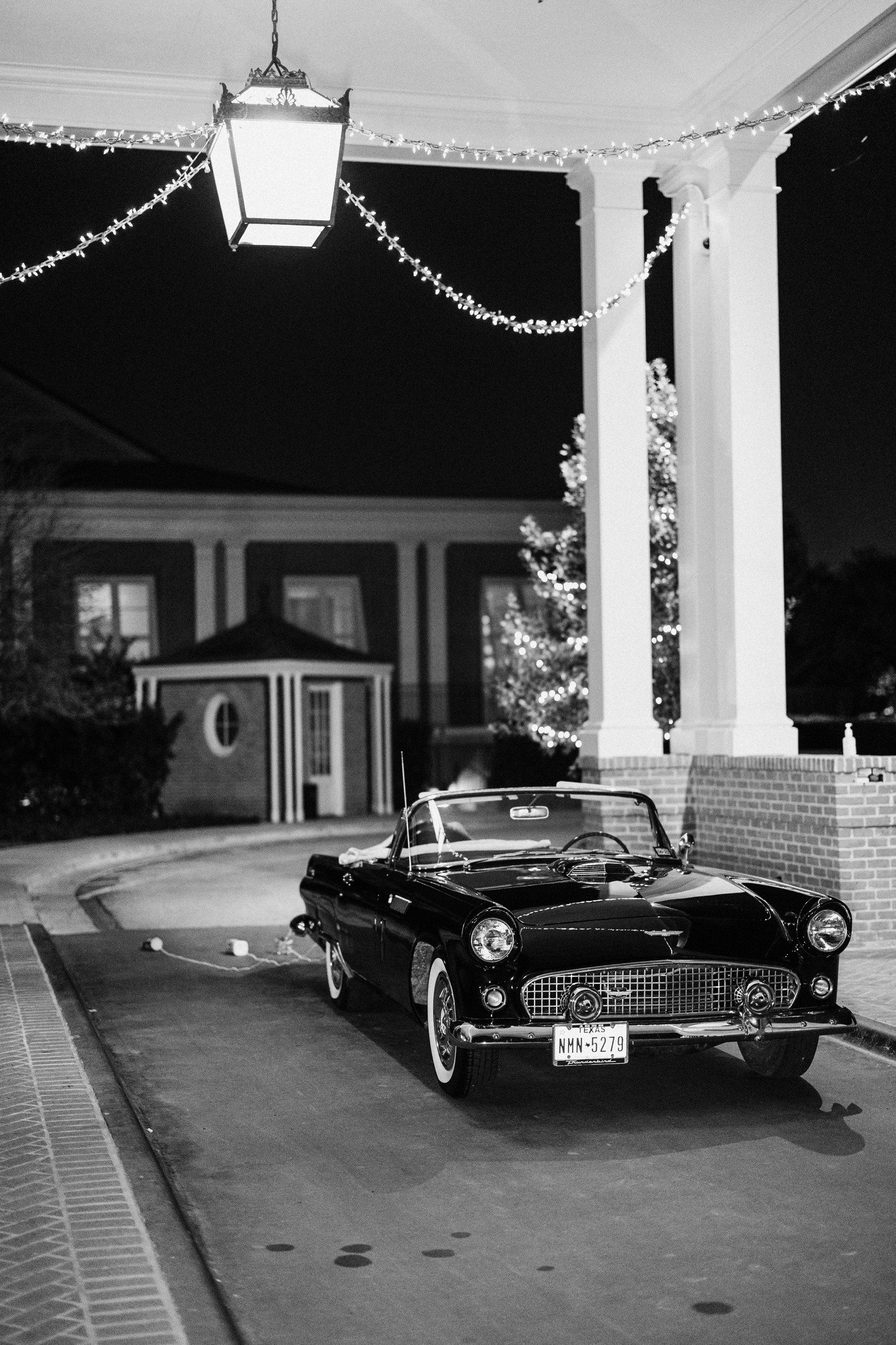 1956 Black Thunderbird wedding getaway car