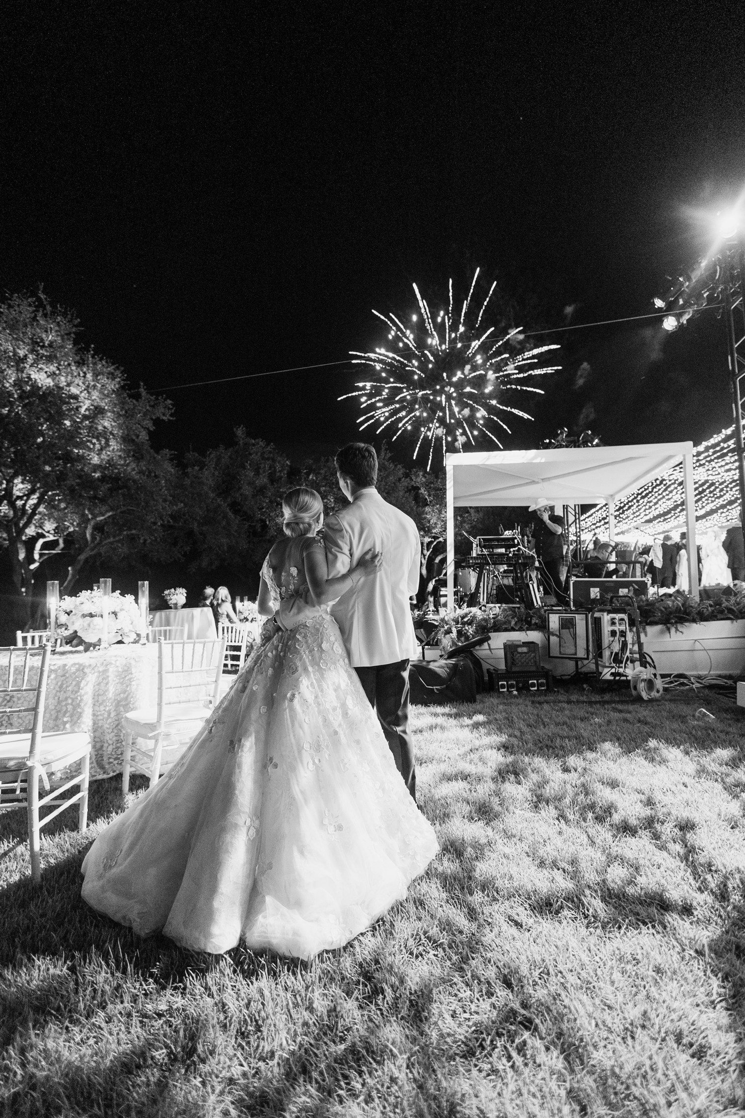 Wedding Fireworks Austin Country Club 