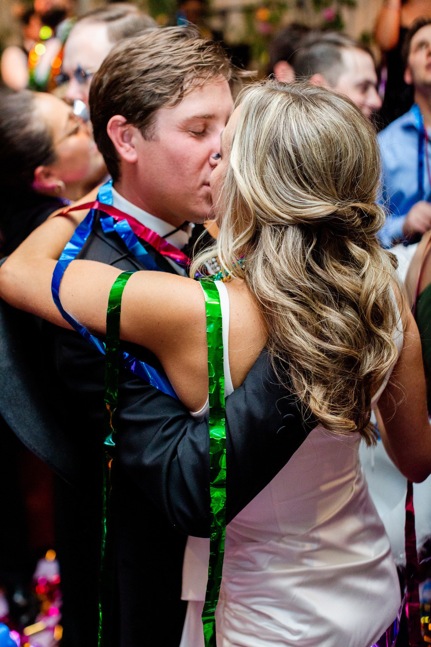 Streamers for Dance Floor at Wedding