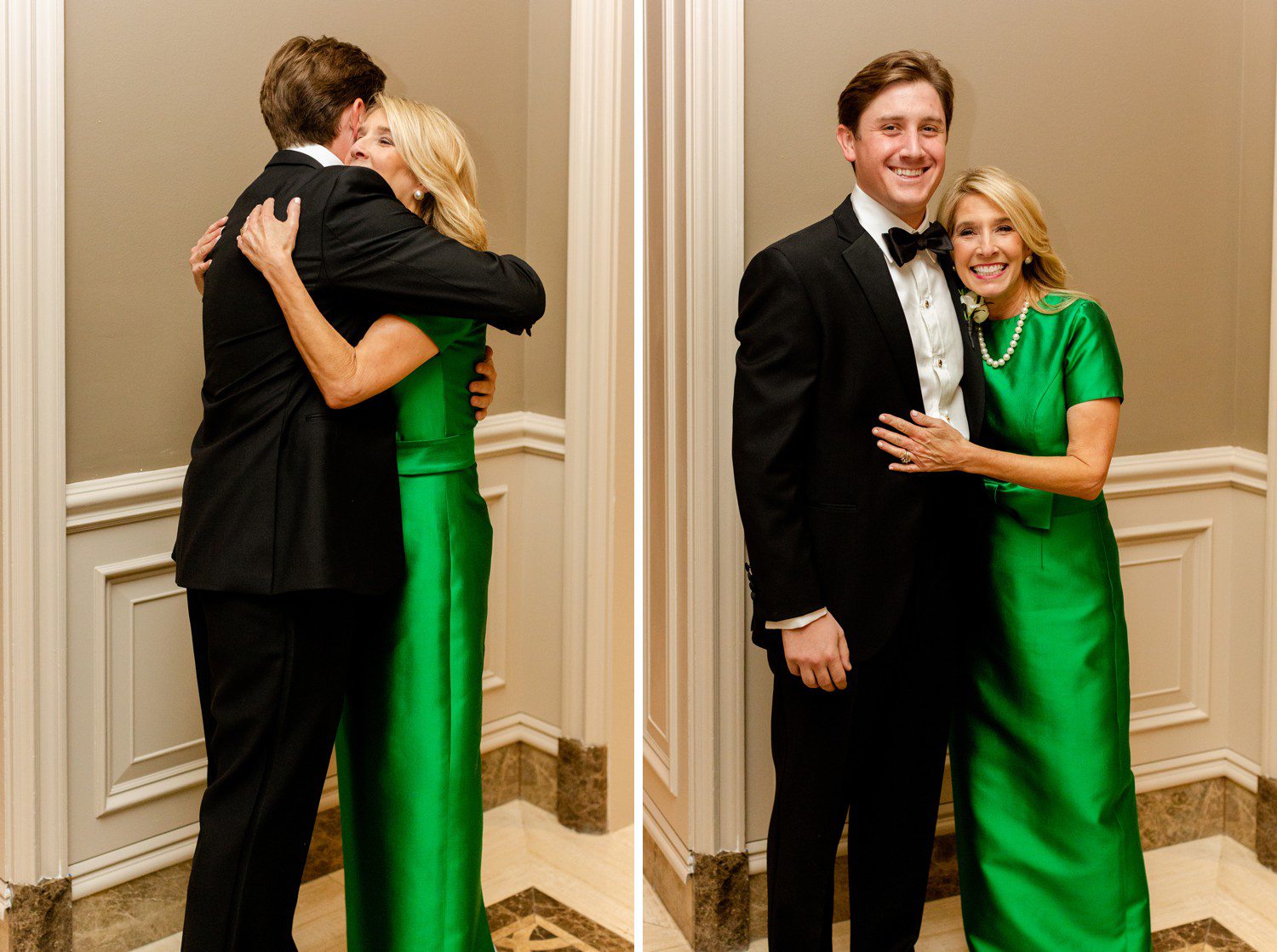 Groom with Mom at Briar Club in Houston