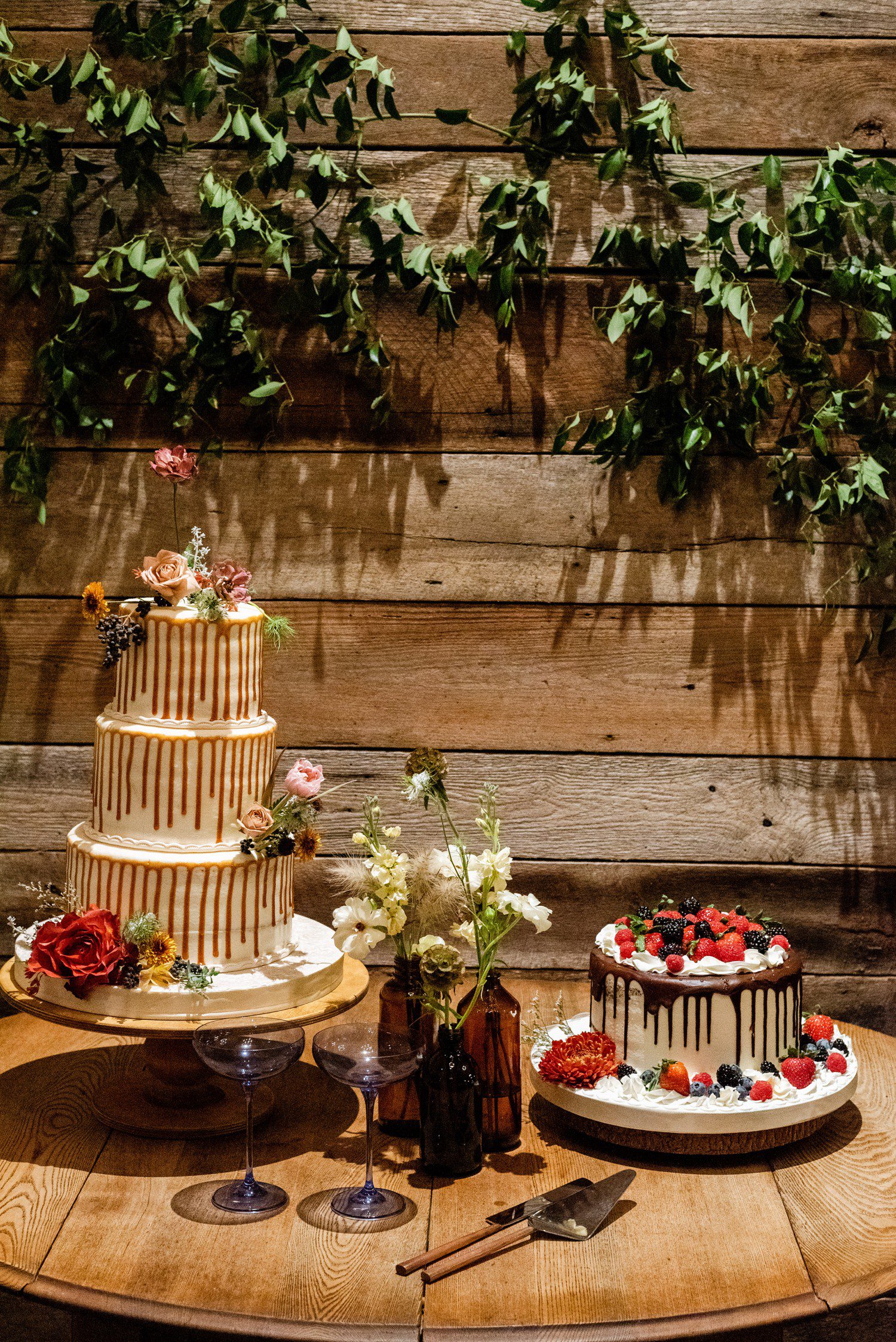 Wedding cake at reception