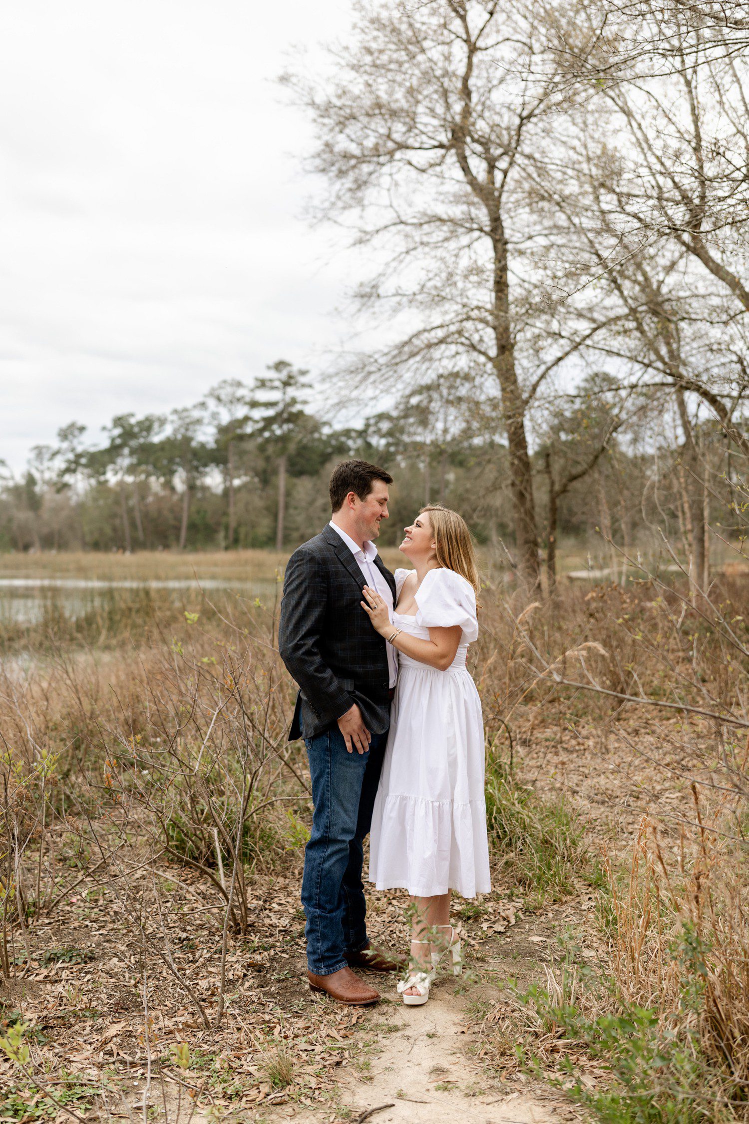 Engagement Photos at Eastern Glades in Memorial Park Houston 