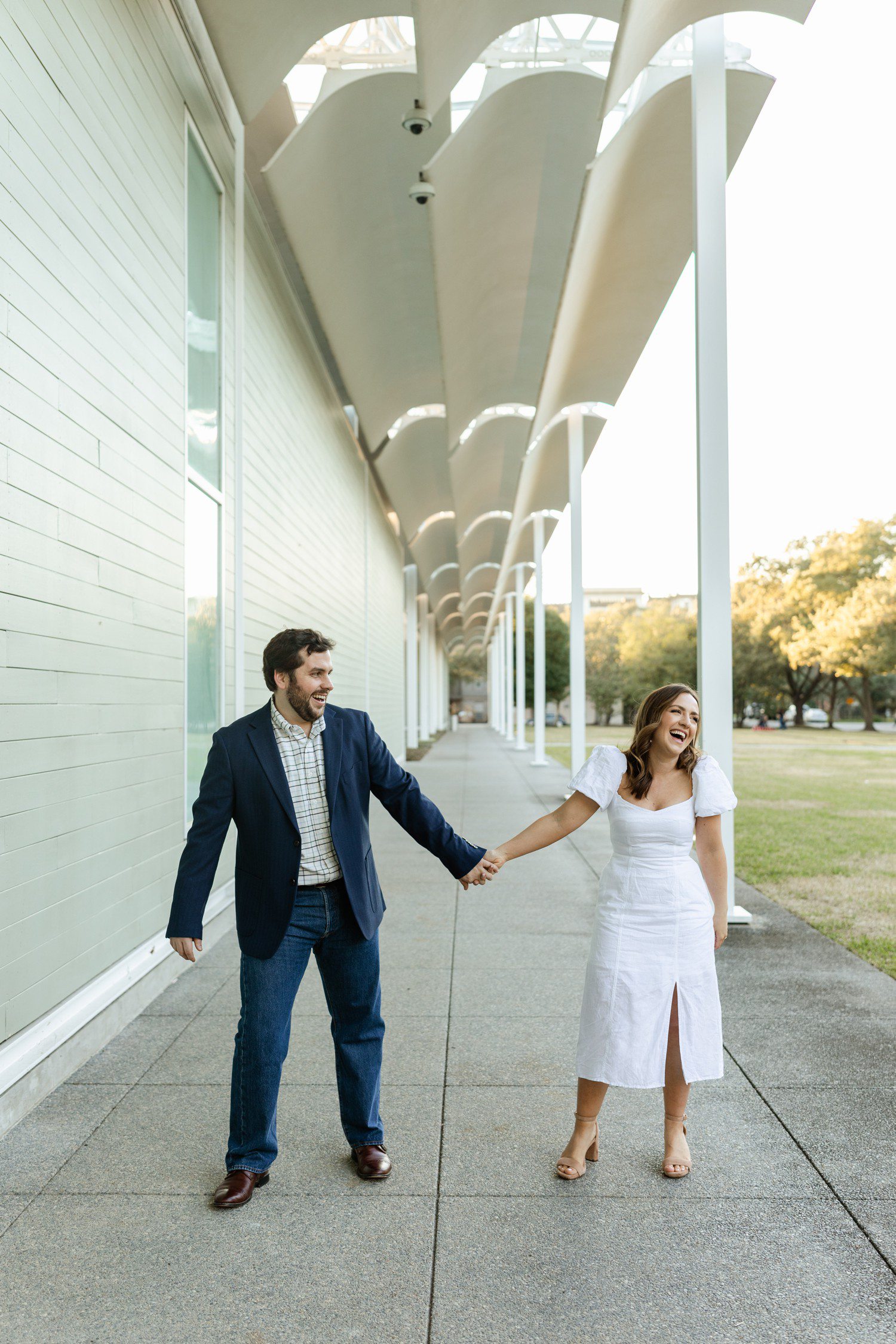 Houston engagement session at the Menil Collection 