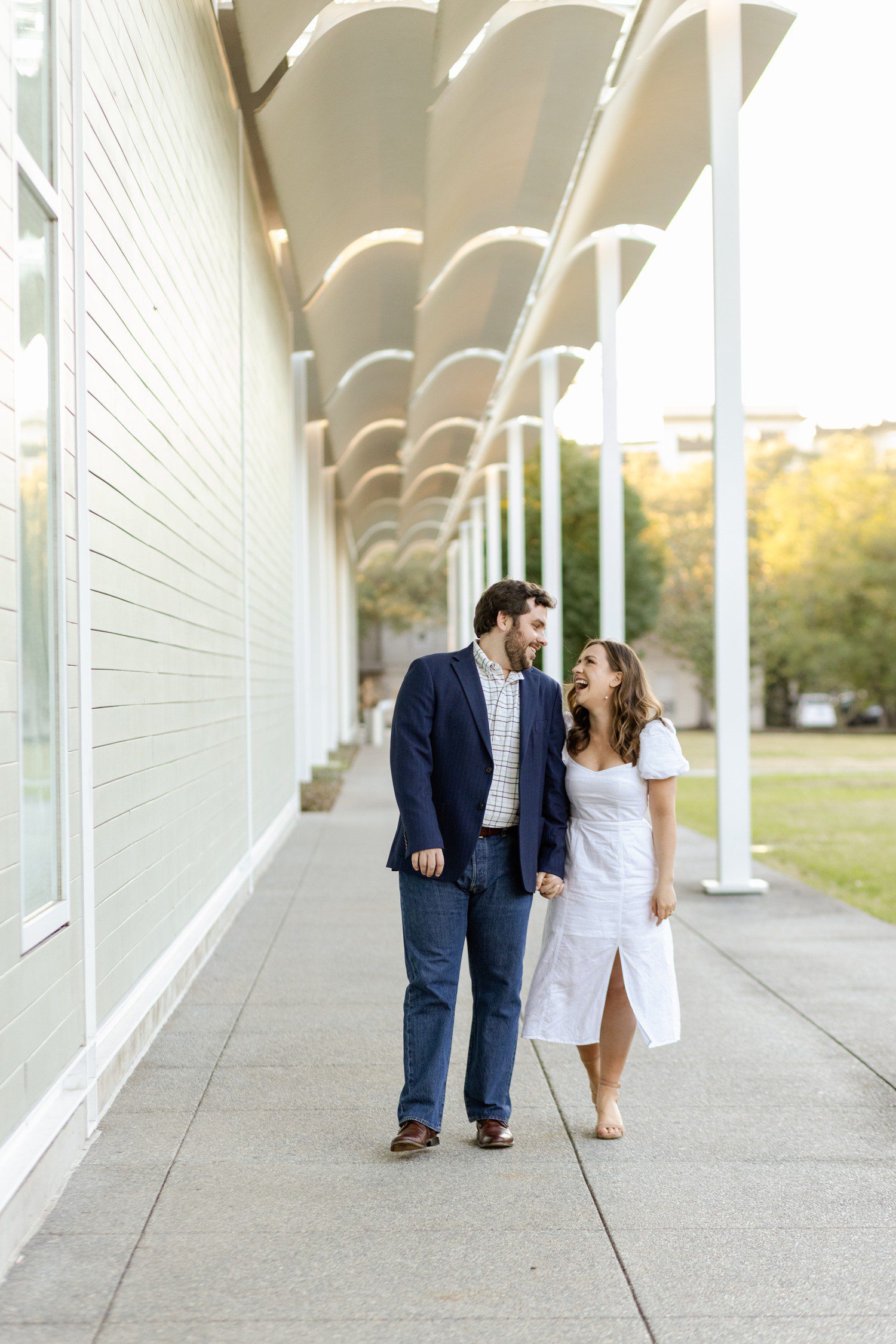 Houston engagement photos at the Menil Collection 