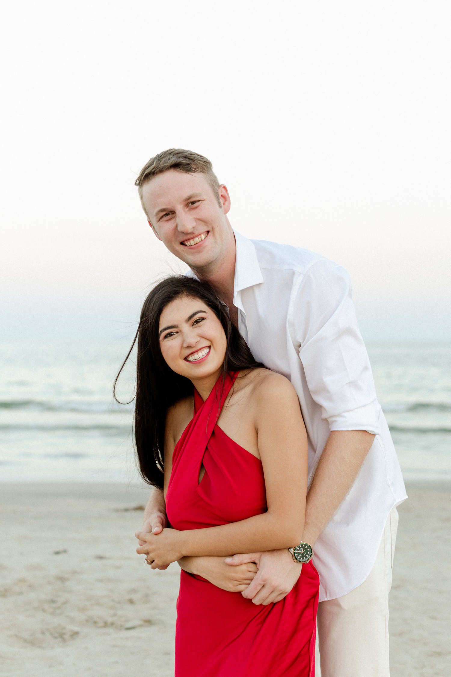 Engagement Photos on beach in Galveston 