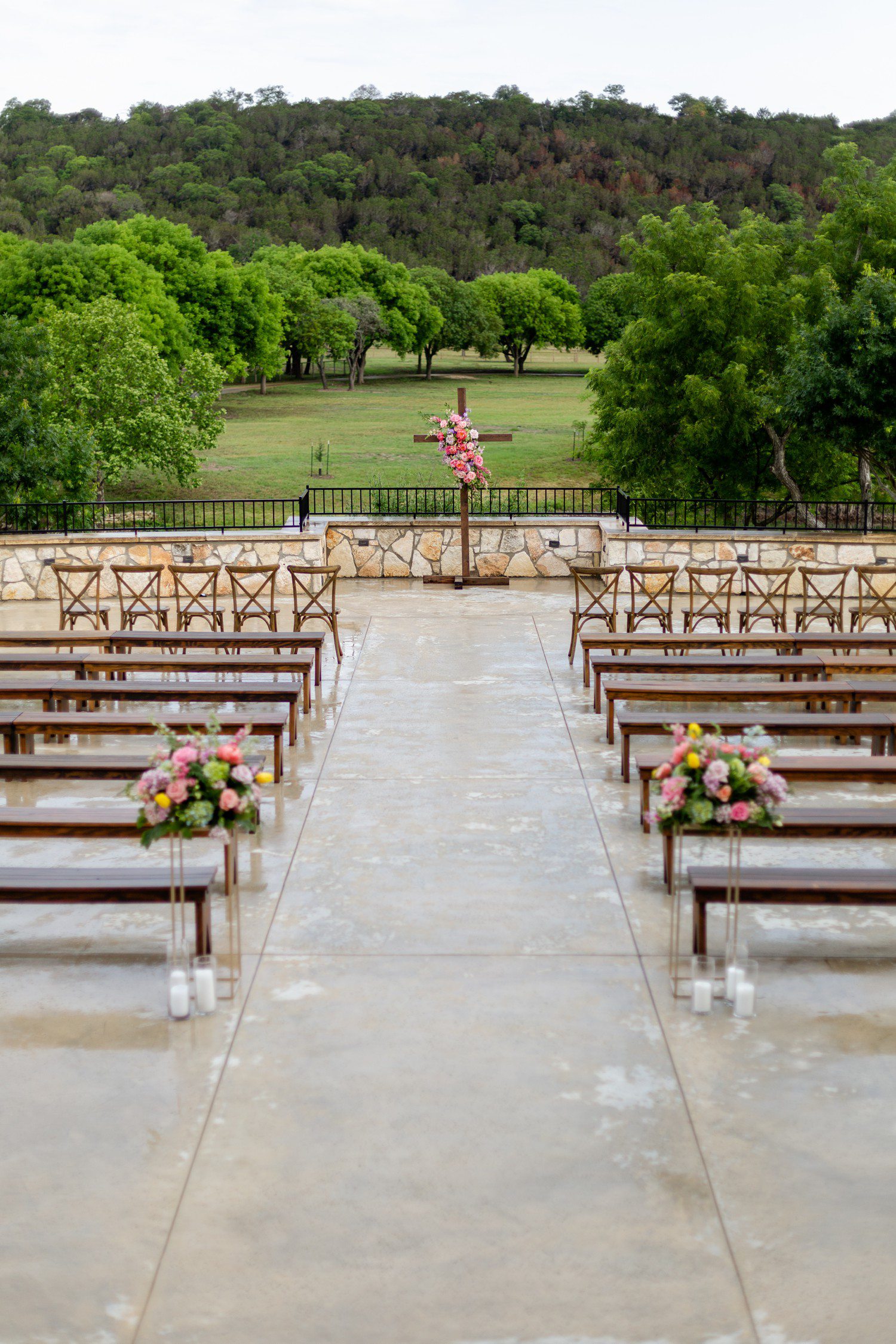 Wedding ceremony at Sendera Springs in Kerrville, TX.